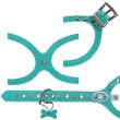 画像2: バディーベルト ハーネス 4.5号 ロビンズエッグブルー スワロフスキークリスタル6個付 Robin's Egg Blue buddy-belts buddybelts バディーベルト卸販売 バディベルト卸販売 バディーベルト正規輸入代理店 正規店 (2)