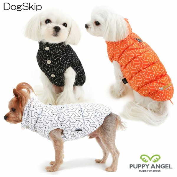 画像1: 犬用 PAラグジュアリーベスト324：2XL,3XLサイズ Puppy Angel Luxury Faux Down Vest (Button, Regular) パピーエンジェル ダウン ペット ドッグ 洋服 (1)